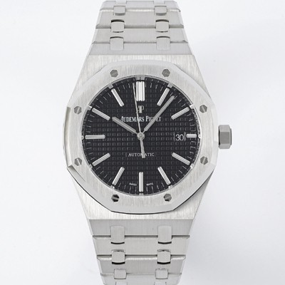 홍콩명품 [오데마피게] 남성용 15400ST.OO.1220ST.01 로얄오크 41mm 오토매틱 Cal.3120무브먼트 블랙 와플 다이얼 aud6524  