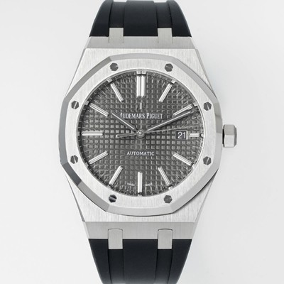 홍콩명품 [오데마피게] 남성용 15400ST.OO.1220ST.04 로얄오크 41mm 오토매틱 Cal.3120무브먼트 그레이 와플 다이얼 aud6531  