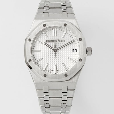 홍콩명품 [오데마피게] 남성용 로얄오크 셀프와인딩 15510ST.OO.1320ST.08 41mm 오토매틱 Cal.4302 무브먼트 실버 와플 다이얼 aud6542  
