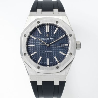 홍콩명품 [오데마피게] 남성용 15400ST.OO.1220ST.03 로얄오크 41mm 오토매틱 Cal.3120무브먼트 블루 와플 다이얼 aud6533  