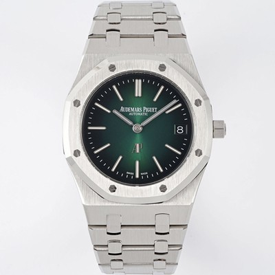 홍콩명품 [오데마피게] 남성용 하이엔드 로얄오크 16202PT.OO.1240PT.01 엑스트라 씬 50주년 기념 39mm 오토매틱 Cal.7121타입 그린 다이얼 aud6567  