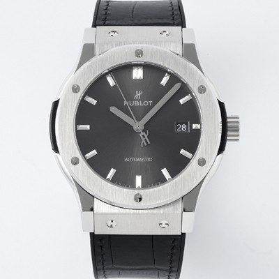 홍콩명품 [휴블렛] 남성용 클래식 퓨전 542.NX.7071.LR 42mm 오토매틱 2892 타입 가죽/러버 믹스 그레이 다이얼 hub2137  