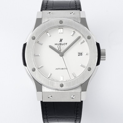 홍콩명품 [휴블렛] 남성용 클래식 퓨전 542.NX.2611.LR 42mm 오토매틱 2892 타입 가죽/러버 믹스 화이트 다이얼 hub2138  