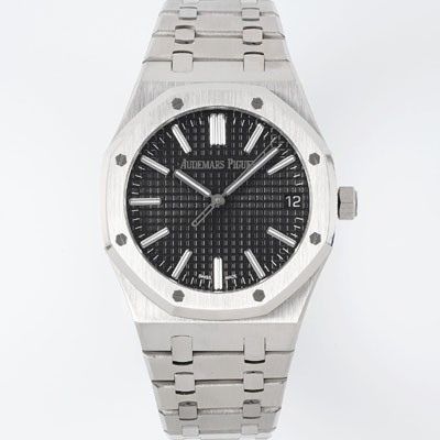 홍콩명품 [오데마피게] 남성용 로얄오크 셀프와인딩 15510ST.OO.1320ST.07 41mm 오토매틱 Cal.4302 무브먼트 블랙 와플 다이얼 aud6544  