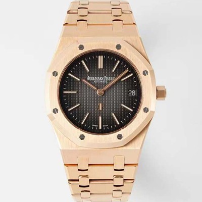 홍콩명품 [오데마피게] 남성용 하이엔드 로얄오크 16202OR.OO.1240OR.02 엑스트라 씬 18K 로즈골드 39mm 오토매틱 Cal.7121타입 그레이 다이얼 aud6569  