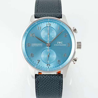 홍콩명품 [아이더블유씨] 남성용 신상품 포르투기즈 IW371626 크로노그래프 41mm 오토매틱 Cal.69355 타입 아이스 블루 다이얼 iwc4116  