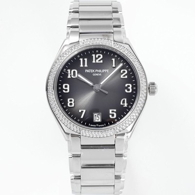 홍콩명품 [파텍필립] 여성용 트웬티-포 티파니 7300/1200A-010 다이아몬드 36mm 오토매틱 Cal.324 타입 그레이 다이얼 pat2232  
