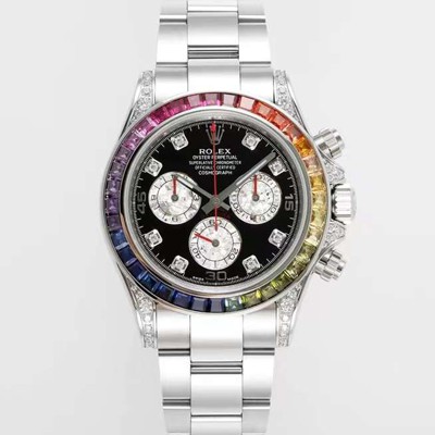 홍콩명품 [로렉스] 남성용 데이토나 레인보우 116599 RBOW 크로노그래프 40mm 오토매틱 Cal.4130타입 블랙 다이얼 rol5434  