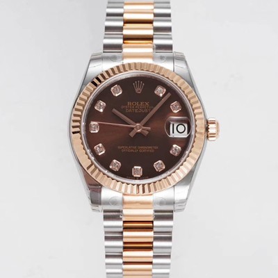 홍콩명품 [로렉스] 여성용 데이져스트 178271 플루티드 18k 로즈골드 31mm 오이스터 오토매틱 2236타입 브라운 다이얼 rol5442  