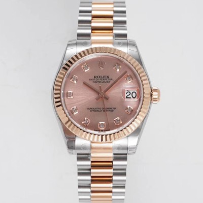 홍콩명품 [로렉스] 여성용 데이져스트 178271 플루티드 18k 로즈골드 31mm 오이스터 오토매틱 2236타입 핑크 다이얼 rol5443  