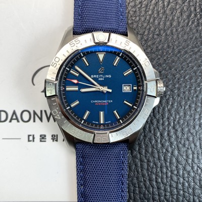 홍콩명품 [브라이틀링] 남성용 어벤져 44mm 나일론줄 오토매틱 2836-2 타입 블루 다이얼 bre6060  