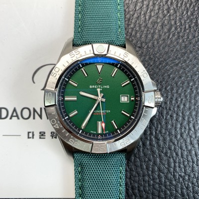 홍콩명품 [브라이틀링] 남성용 어벤져 44mm 나일론줄 오토매틱 2836-2 타입 그린 다이얼 bre6062  