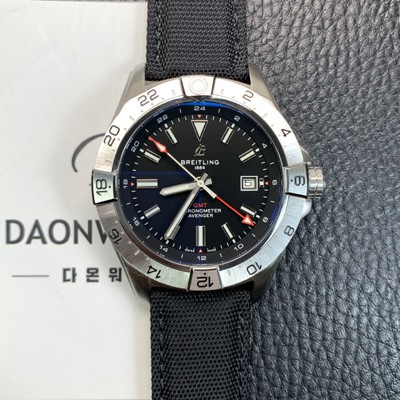 홍콩명품 [브라이틀링] 남성용 어벤져 지엠티 44mm 나일론줄 오토매틱 2836-2 타입 블랙 다이얼 bre6057  