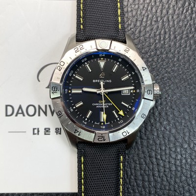 홍콩명품 [브라이틀링] 남성용 어벤져 지엠티 44mm 나일론줄 오토매틱 2836-2 타입 블랙 다이얼 bre6058  