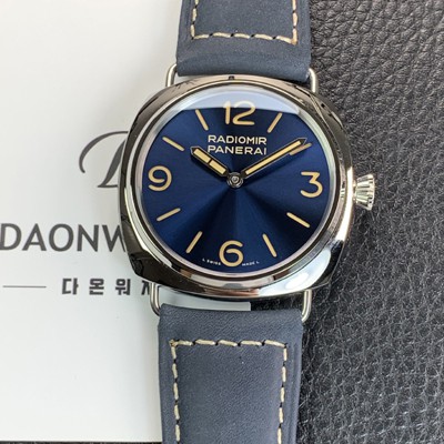 홍콩명품 [파네라이] 남성용 라디오미르 PAM01383 오피치네 3데이즈 45mm 오토매틱 Cal.P.6000타입 블루 다이얼 pan5243  