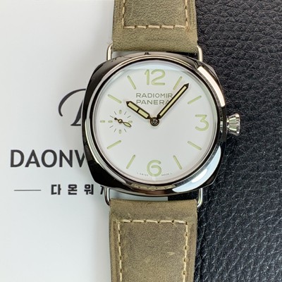 홍콩명품 [파네라이] 남성용 라디오미르 PAM01383 오피치네 45mm 오토매틱 Cal.P.6000타입 화이트 다이얼 pan5244  