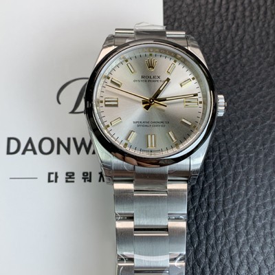 홍콩명품 [로렉스] 남성용 904스틸 오이스터 퍼페추얼 m126000 오토매틱 칼리버 3230타입 36미리 메탈시계 실버 다이얼 rol5601  