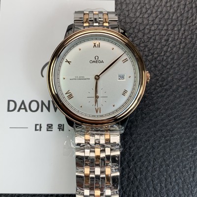 홍콩명품 [오메가] 남성용 드빌 스몰 434.20.41.20.02.001 세컨즈 마스터 크로노미터 18K 로즈골드 41mm 오토매틱 Cal.8802 타입 실버 다이얼 omg0215  