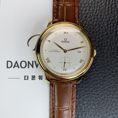 홍콩명품 [오메가] 남성용 드빌 스몰 434.53.41.20.02.001 세컨즈 마스터 크로노미터 18K 옐우골드 41mm 오토매틱 Cal.8802 타입 실버 다이얼 omg0216  