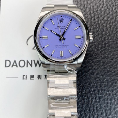 홍콩명품 [로렉스] 남성용 오이스터 퍼페추얼 m126000 오토매틱 칼리버 3230타입 36미리 메탈시계 라벤더 다이얼 rol5618  