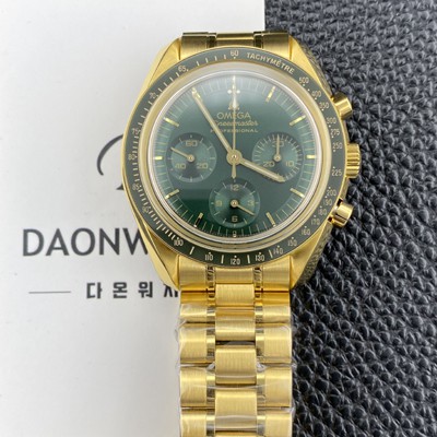 홍콩명품 [오메가] 남성용 스피드마스터 프로페셔널 310.60.42.50.10.001 문워치 42mm 18K 옐우골드 수동형 Cal.3861타입 그린 다이얼 omg0266  