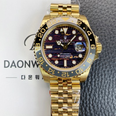 홍콩명품 [로렉스] 남성용 지엠티 마스터 126718GRNR 타이거 아이언 18K 옐우골드 오토매틱 Cal.3285타입 브라운 다이얼 rol5612  