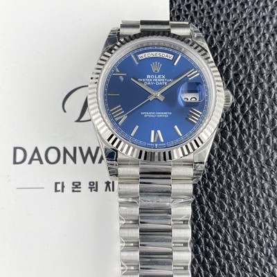 홍콩명품 [로렉스] 남성용 New 데이데이트 m228239-0007 40mm 오토매틱 Cal.3255타입 블루 로만 다이얼 rol5634  