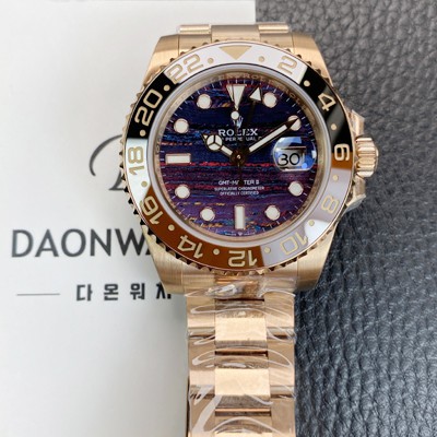 홍콩명품 [로렉스] 남성용 지엠티 마스터 126715CHNR 타이거 아이언 18K 로즈골드 오토매틱 Cal.3285타입 브라운 다이얼 rol5613  
