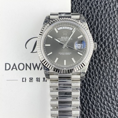 홍콩명품 [로렉스] 남성용 New 데이데이트 m228239-0060 40mm 오토매틱 Cal.3255타입 그레이 다이얼 rol5635  