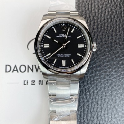 홍콩명품 [로렉스] 남성용 오이스터 퍼페추얼 m126000 오토매틱 칼리버 3230타입 36미리 메탈시계 블랙 다이얼 rol5616  