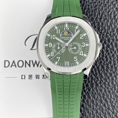 홍콩명품 [파텝필립] 남성용 아쿠아넛 5261R 루스 연간 캘린더 문페이즈 39.9mm 오토매틱 Cal.324 S C 타입 그린 다이얼 pat2269  