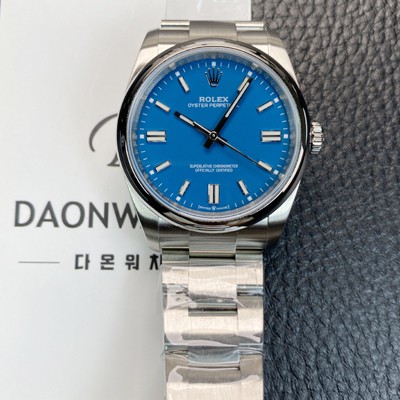 홍콩명품 [로렉스] 남성용 오이스터 퍼페추얼 m126000 오토매틱 칼리버 3230타입 36미리 메탈시계 미디엄 블루 다이얼 rol5617  