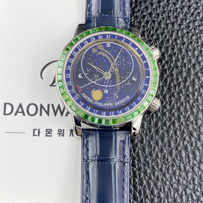 홍콩명품 [파텍필립] 남성용 그랜드 컴플리케이션 6104P 문페이즈 43mm 오토매틱 Cal.240 타입 블루 다이얼 pat2273  