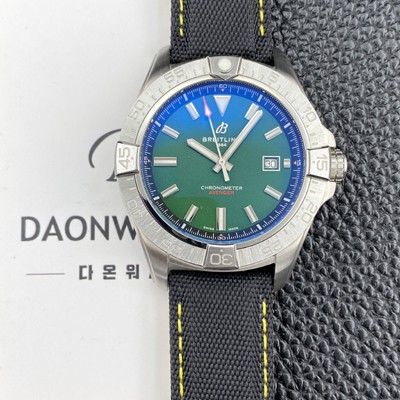 홍콩명품 [브라이틀링] 남성용 어벤져 44mm 나일론줄 오토매틱 2836-2 타입 그린 다이얼 bre6063  