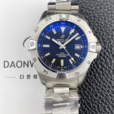 홍콩명품 [브라이틀링] 남성용 어벤져 지엠티 44mm 메탈줄 오토매틱 2836-2 타입 블랙 다이얼 bre6065  