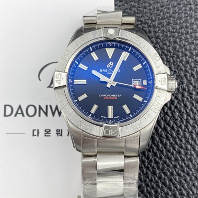 홍콩명품 [브라이틀링] 남성용 어벤져 44mm 메탈줄 오토매틱 2836-2 타입 블랙 다이얼 bre6067  