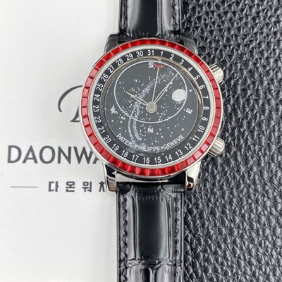 홍콩명품 [파텍필립] 남성용 그랜드 컴플리케이션 6104P 문페이즈 43mm 오토매틱 Cal.240 타입 블랙 다이얼 pat2277  