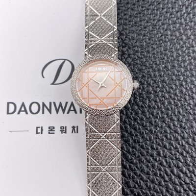 홍콩명품 
[디올] 여성용 라디드 사틴 25mm 쿼츠 무브먼트 핑크 자게 다이얼 dio1012  