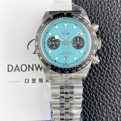 홍콩명품 [튜더] 남성용 헤리티지 블랙베이 M79360N 크로노그래프 팬더 41mm 오토매틱 7750무브먼트 플라밍고 블루 다이얼 tud5139  