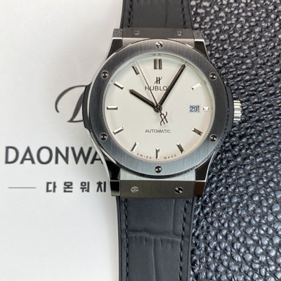 홍콩명품 [휴블렛] 남성용 클래식 퓨전 542.NX.2611.LR 42mm 오토매틱 2892타입 화이트 다이얼 hub2140  