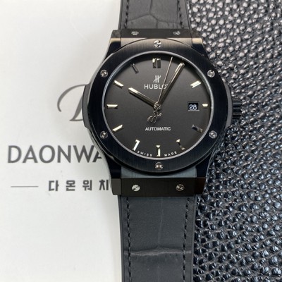 홍콩명품 [휴블렛] 남성용 클래식 퓨전 511.CM.1171.RX 블랙 PVD코팅 매직 42mm 오토매틱 2892타입 블랙 다이얼 hub2150  