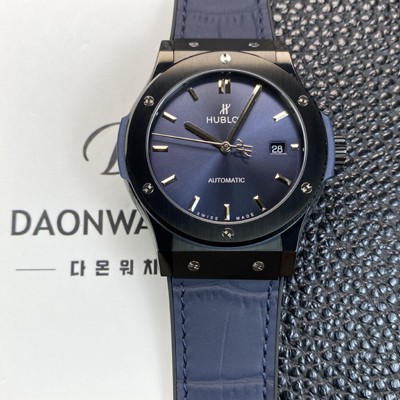 홍콩명품 [휴블렛] 남성용 클래식 퓨전 511.CM.7170.RX 블랙 PVD코팅 매직 42mm 오토매틱 2892타입 블루 다이얼 hub2151  