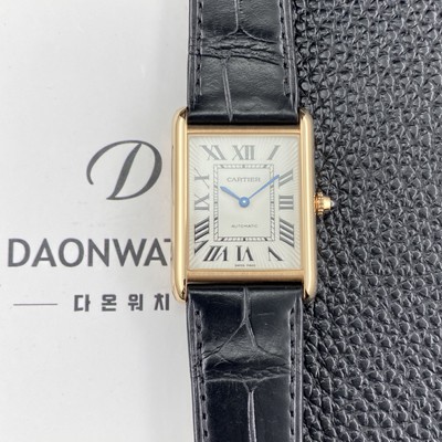 홍콩명품 [까르띠에] 남성용 2025신상! 탱크 루이스 18K 로즈골드 38.1mm 악어가죽 오토매틱 무브먼트 화이트 다이얼 car69380  