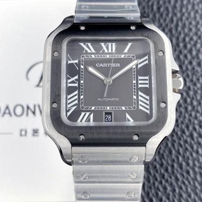 홍콩명품 [까르띠에] 남성용 산토스 드 까르띠에 워치 WSSA0037 라지 39.8mm 오토매틱 9015 무브먼트 타크 그레이 다이얼 car69390  