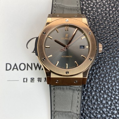 홍콩명품 [휴블렛] 남성용 클래식 퓨전 511.OX.7081.LR 18K 로즈골드 42mm 오토매틱 2892타입 그레이 다이얼 hub2144  