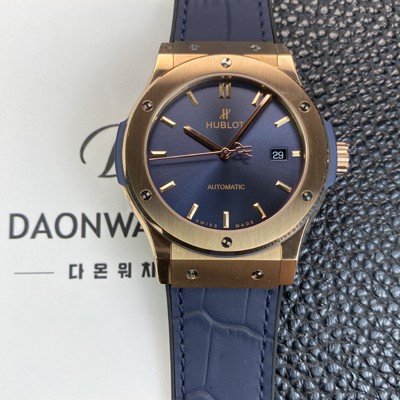 홍콩명품 [휴블렛] 남성용 클래식 퓨전 511.OX.7180.LR 18K 로즈골드 42mm 오토매틱 2892타입 블루 다이얼 hub2146  