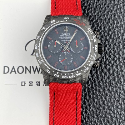 홍콩명품 [로렉스]남성용 데이토나 DIW 포지드카본 커스텀 40미리 크로노그래프 오토매틱 Cal.4130 무브먼트 블랙 다이얼 rol5643  