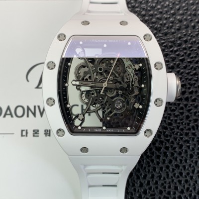 홍콩명품 [리차드밀레] 남성용 RM055 부바왓슨 세라믹 50mm 기계식 수동형 무브먼트 스켈레톤 다이얼 ric0324  