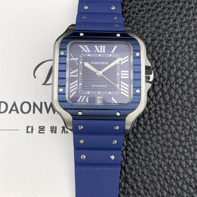 홍콩명품 [까르띠에] 남성용 산토스 드 까르띠에 워치 WSSA0048 라지 39.8mm 오토매틱 9015 무브먼트 블루 다이얼 car69400  