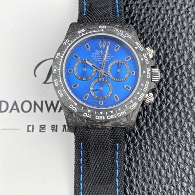 홍콩명품 [로렉스]남성용 데이토나 DIW 포지드카본 커스텀 40미리 크로노그래프 오토매틱 Cal.4130 무브먼트 블루 다이얼 rol5649  